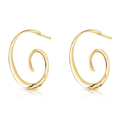 spiral hoop earrings